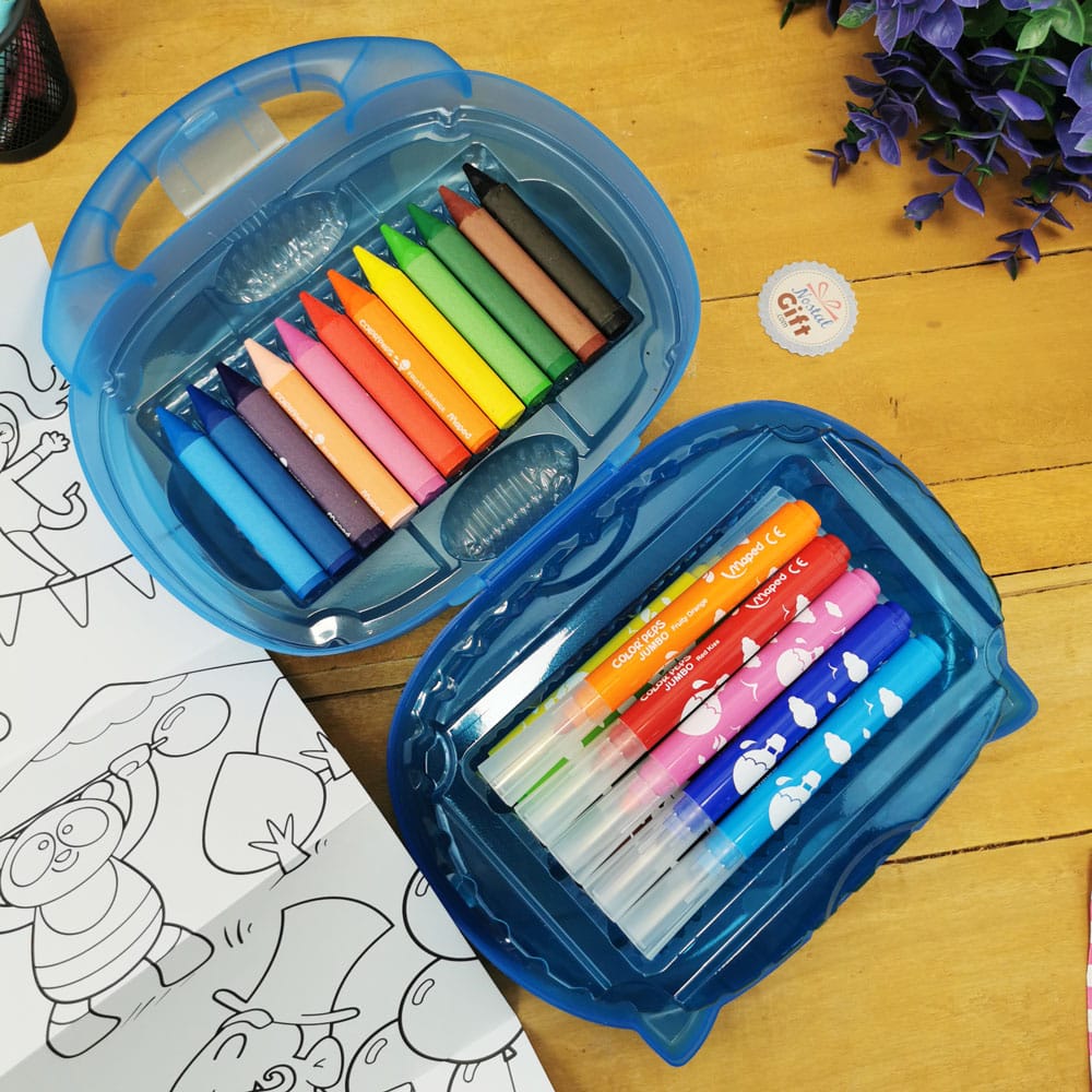 Maped Color'Peps Malette de Coloriage pour Bébé et Enfant dès 1 an – Kit  Premier âge avec 10 Feutres Jumbo + 12 Craies de Cire Jumbo + 1 Poster  Géant