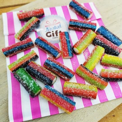 Bonbon mini câbles acidulés fourrés - Multifruit 4 couleurs x20 – Image 2