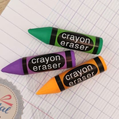 Lot de 3 gommes crayon de couleur