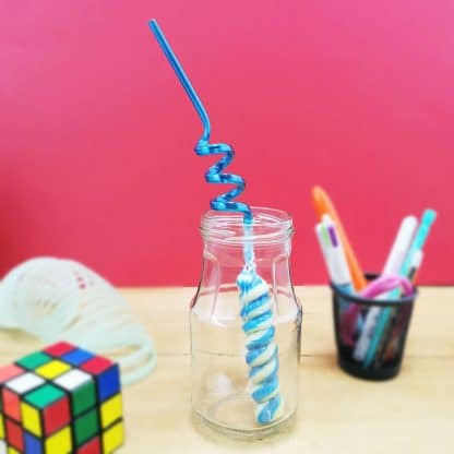 Sucette longue fête foraine goût fruit 30 cm avec paille boucle - rose ou bleu – Image 6