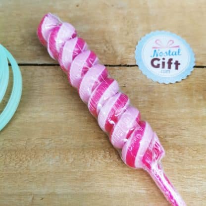 Sucette longue fête foraine goût fruit 30 cm avec paille boucle - rose ou bleu – Image 3