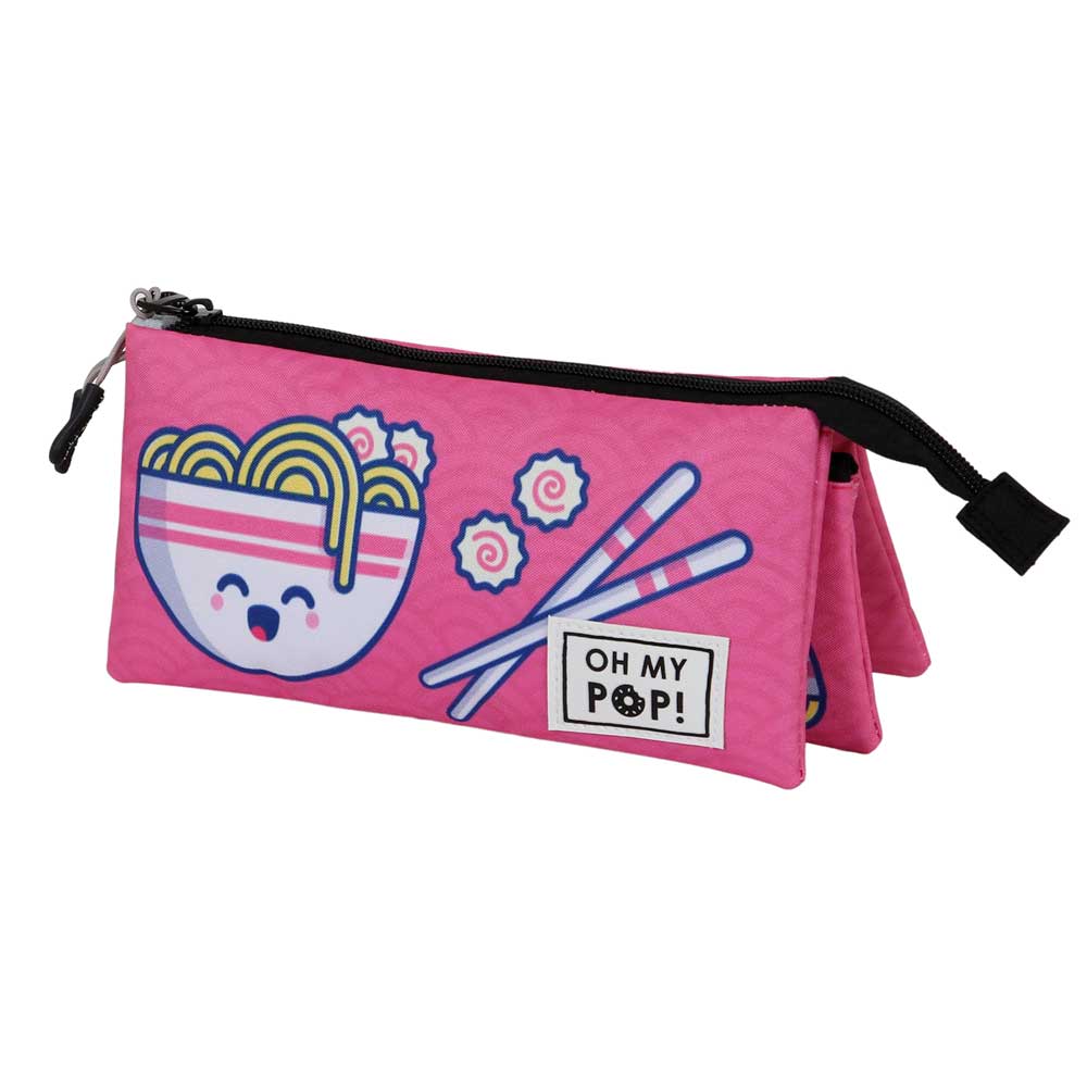 Trousse Kawaii Ramen - Oh My POP - 3 compartiments - 22 cm