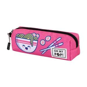 Trousse Scolaire Kawaii En Velours Côtelé - Noir, Grande Capacité, Fermeture éclair, 20,5x6x8,5 Cm