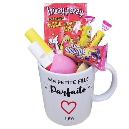 Mug bonbon années 80  "Ma petite fille parfaite" cadeau  mamie,  papy personnalisé