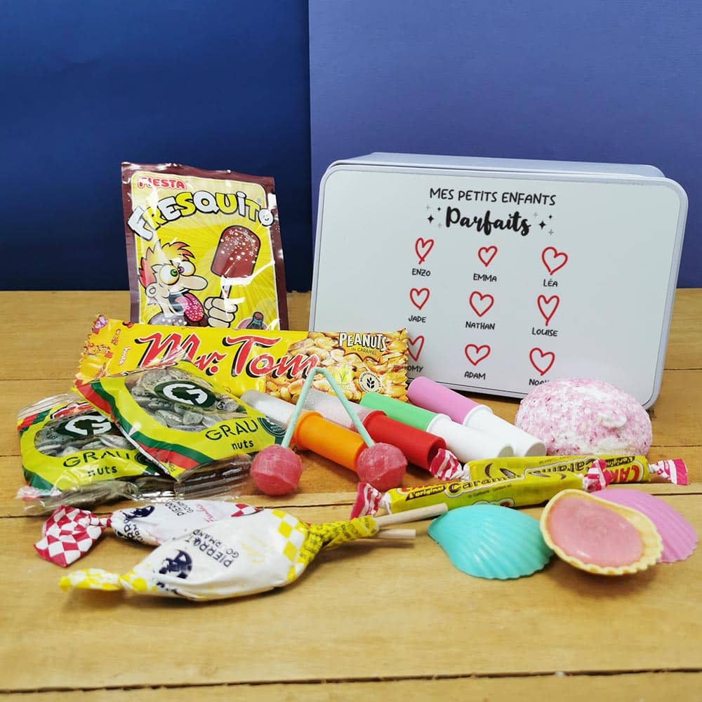 Coffret bonbons 70 personnalisé Mes petits enfants parfaits