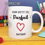 Manique cuisine "Mon petit fils parfait" - cadeau  mamie,  papy personnalisé