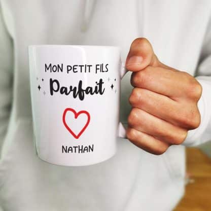 Mug "Mon petit fils parfait"  - Cadeau mamie, papy