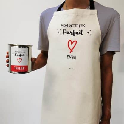 Tablier de cuisine "Mon petit fils parfait" - cadeau papy et mamie – Image 4