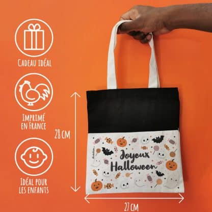 Sac Bonbon Citrouilles d'Halloween personnalisé -" Les bonbons de..."