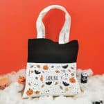 Sac Bonbons - Chat noir d'Halloween "Des bonbons ou un sort"