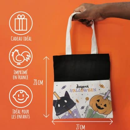 Sac enfant personnalisé Bubble Tea "Joyeux Halloween"