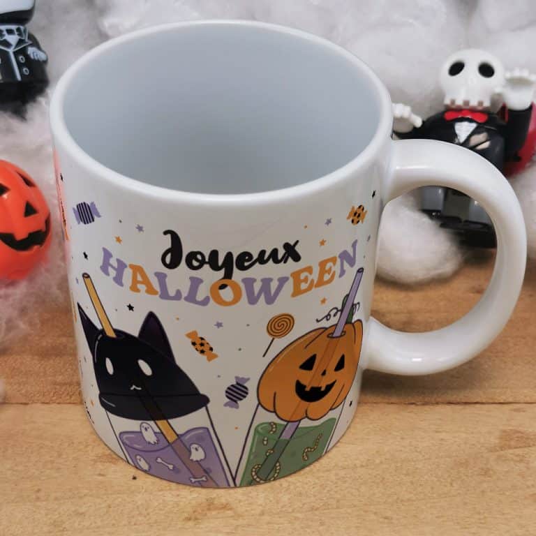 Vroknvs Lot De 2 Tasses En Céramique Avec Cuillère Fantôme Amusante, Tasse Fantôme D'Halloween