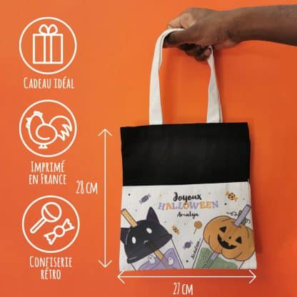 Sac enfant personnalisé Bubble Tea "Joyeux Halloween"