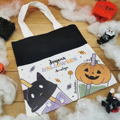 Sac enfant personnalisé Bubble Tea "Joyeux Halloween"