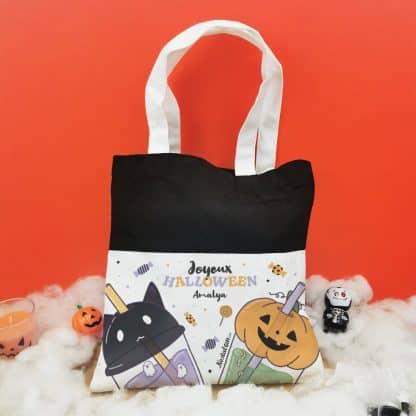 Sac enfant personnalisé Bubble Tea "Joyeux Halloween"