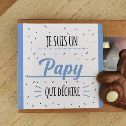 Oursons au chocolat au lait x3 "Je suis un papy qui déchire"