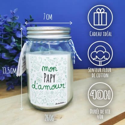 Bougie Jar  "mon papy d'amour"