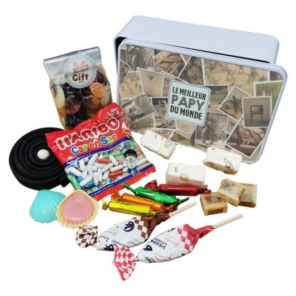 Bonbons des années 60 "Le meilleur papy du monde" (Boîte en metal) – Image 4