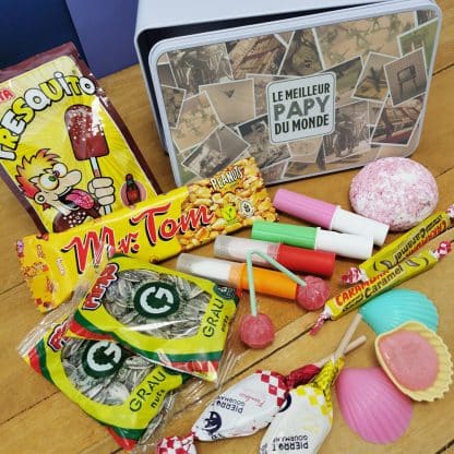 Bonbons des années 70 "Le meilleur papy du monde" (Boîte en metal) – Image 2