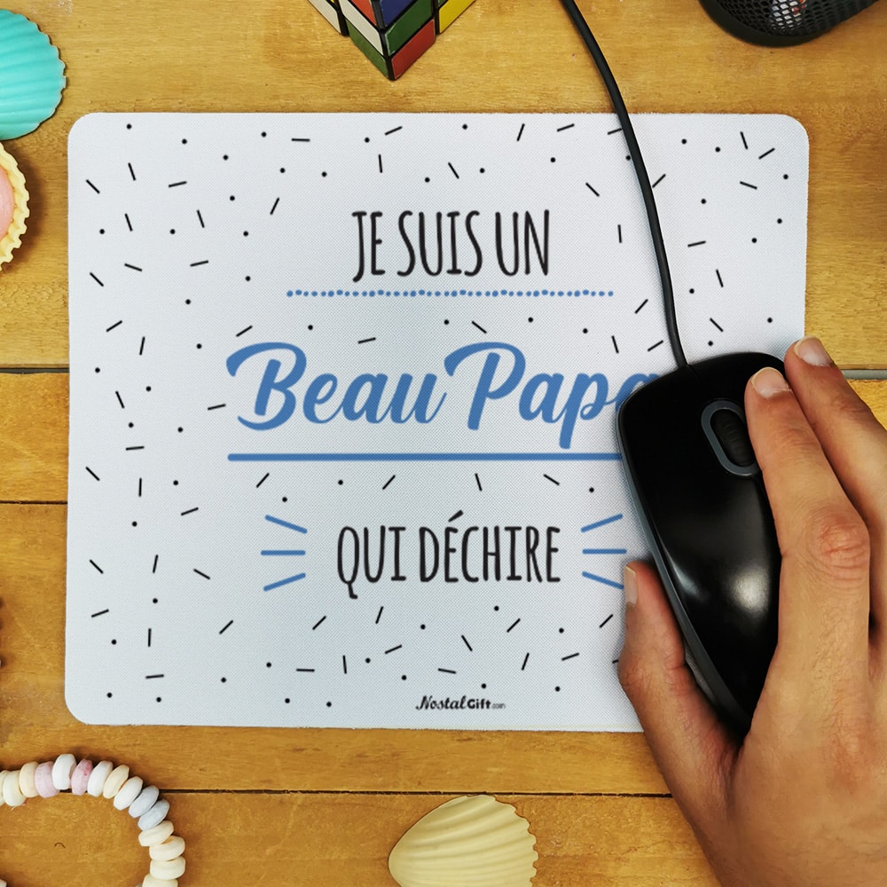 Tapis de souris Je suis un beau papa qui déchire