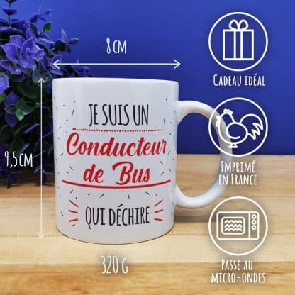 Mug "Je suis un conducteur de bus qui déchire"