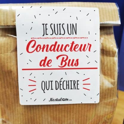 Sachet bonbon années 80  "Je suis un conducteur de bus qui déchire"