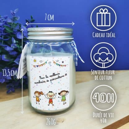 Bougie Jar  "Pour la meilleure auxiliaire de puériculture"