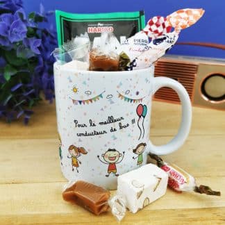 Mug bonbon années 60  "Pour le meilleur conducteur de bus"