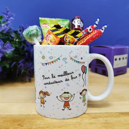 Mug bonbon années 90 "Pour le meilleur conducteur de bus"