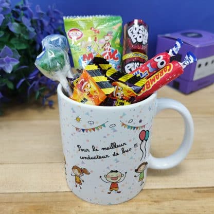 Mug bonbon années 90 "Pour le meilleur conducteur de bus"