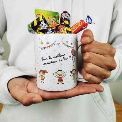 Mug bonbon années 90 "Pour le meilleur conducteur de bus"