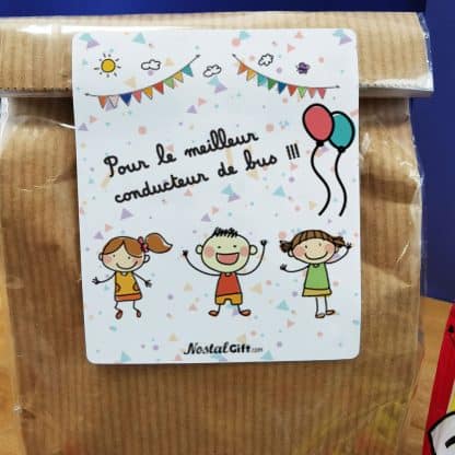 Sachet bonbon années 70 "Pour le meilleur conducteur de bus"