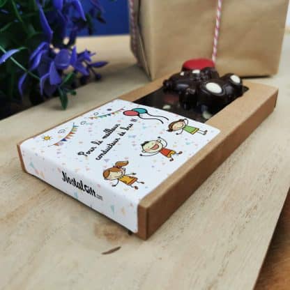 Oursons au chocolat noir x3 "Pour le meilleur conducteur de bus" - Cadeau pour la fin de l'année scolaire  : chauffeur de bus – Image 2