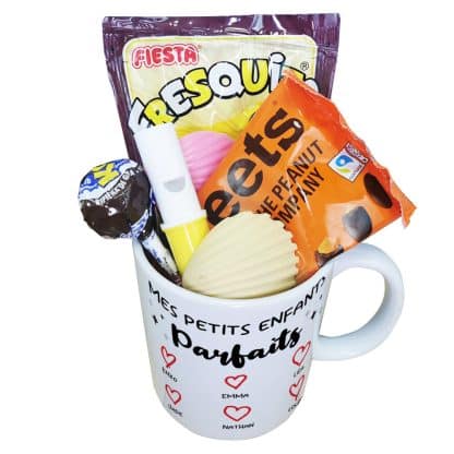 Mug bonbon années 70 "Mes petits enfants parfaits" cadeau mamie et  papy personnalisé