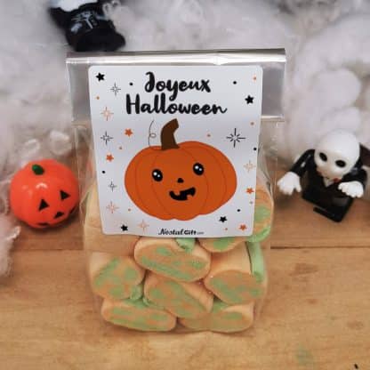 Sachet guimauves citrouilles x10 - confiseries Halloween