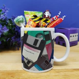 Mug bonbon années 90 de la collection "Disquette"