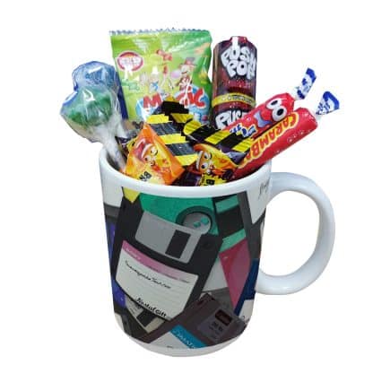 Mug bonbon années 90 de la collection "Disquette"