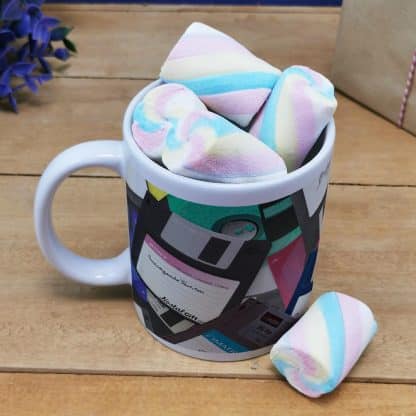 Mug "Disquette" et ses guimauves torsade x5