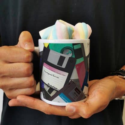 Mug "Disquette" et ses guimauves torsade x5