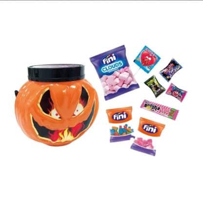 Citrouille remplie de bonbons d'halloween sans gluten - FINI - 17 sachets - 15cm de hauteur