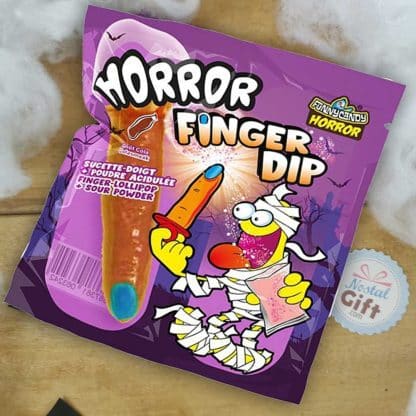 Bonbon Halloween - Doigt Sucette à tremper dans poudre acidulée - Goût Cola - Horror Finger Dip