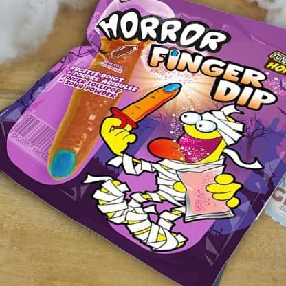 Bonbon Halloween - Doigt Sucette à tremper dans poudre acidulée - Goût Cola - Horror Finger Dip