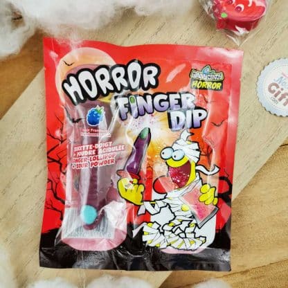 Bonbon Halloween - Doigt Sucette à tremper dans poudre acidulée - Goût Cola - Horror Finger Dip