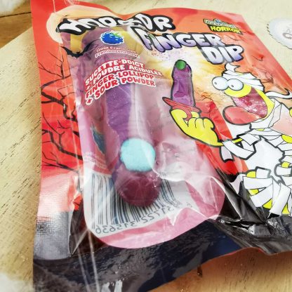 Bonbon Halloween - Doigt Sucette à tremper dans poudre acidulée - Goût Framboise - Horror Finger Dip – Image 4