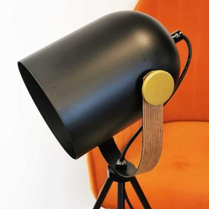 Lampe de bureau noire en métal - 20 x 46 x 20 cm