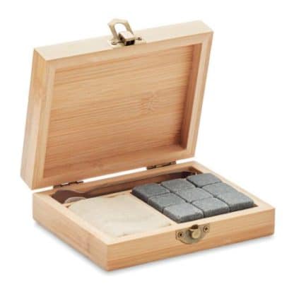 Coffret pierre à whisky en bois pour bundle