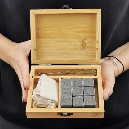 Coffret Cadeau Whisky : 9 pierres dans une boîte personnalisée - Mon tonton d'amour