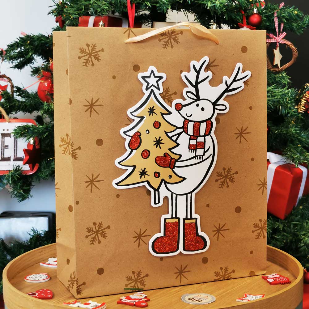 3 enveloppes cadeau de Noël (Père de Noël, Renne, Déco Noël) pas cher