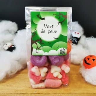 Assortiment de bonbons Halloween - 10 Dents de vampires citriques, 5 guimauves citrouilles/têtes de mort et 10 tarentules acidulées