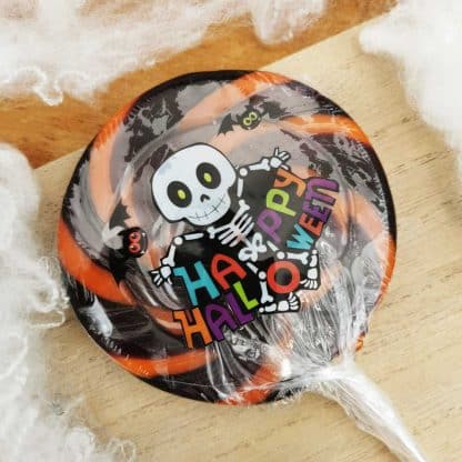 Sucette ronde de fête foraine Halloween - Sucette Halloween - 80g / 23 cm